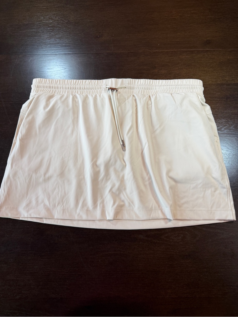 NWT Member's Mark Travel Active Skort Women's XL Cream Drawstring Athleisure